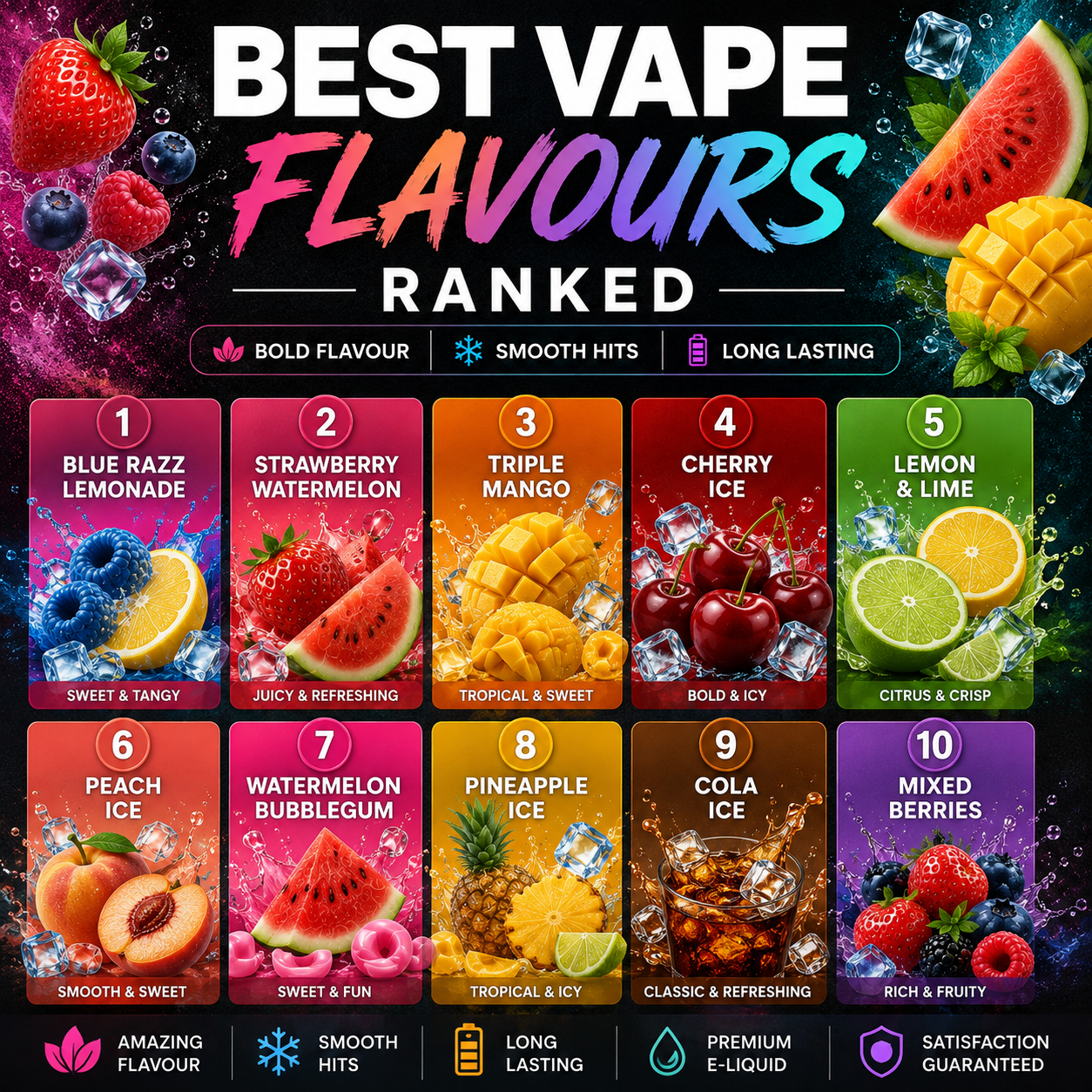 Best Vape Flavours Ranked (2026 Guide) - Eazy Vapes