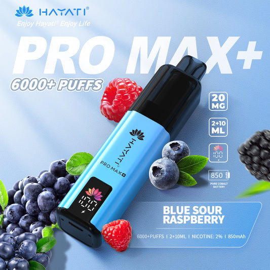 Hayati Pro Max+ 6000 Puffs - Blue Sour Raspberry