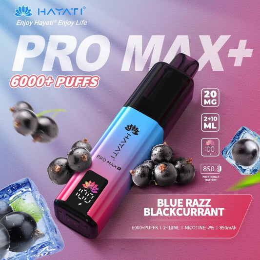 Hayati Pro Max+ 6000 Puffs - Blue Razz Blackcurrant