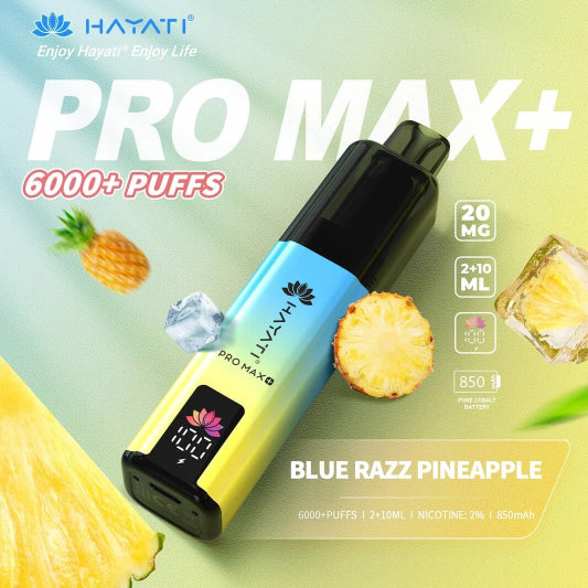 Hayati Pro Max+ 6000 Puffs - Blue Razz Pineapple