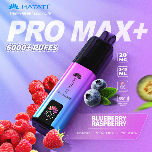 Hayati Pro Max+ 6000 Puffs - Blueberry Raspberry
