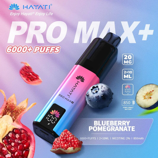 Hayati Pro Max+ 6000 Puffs - Blueberry Pomegranate
