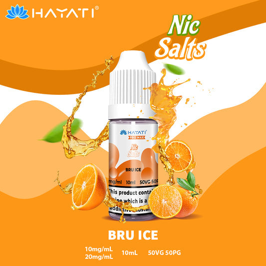 Hayati Pro Max Nic Salts E-Liquids - Bru Ice