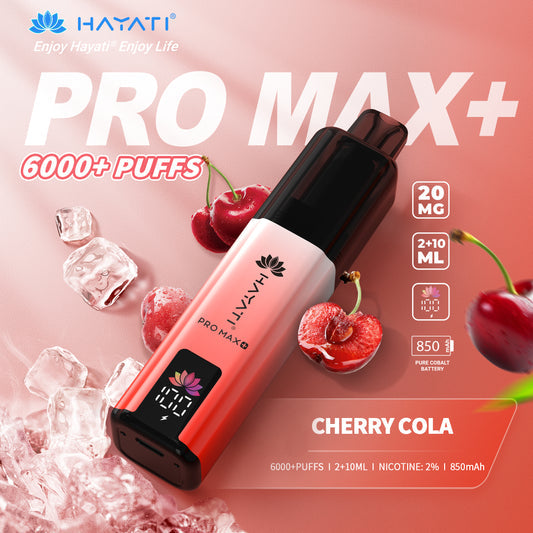 Hayati Pro Max+ 6000 Puffs - Cherry Cola