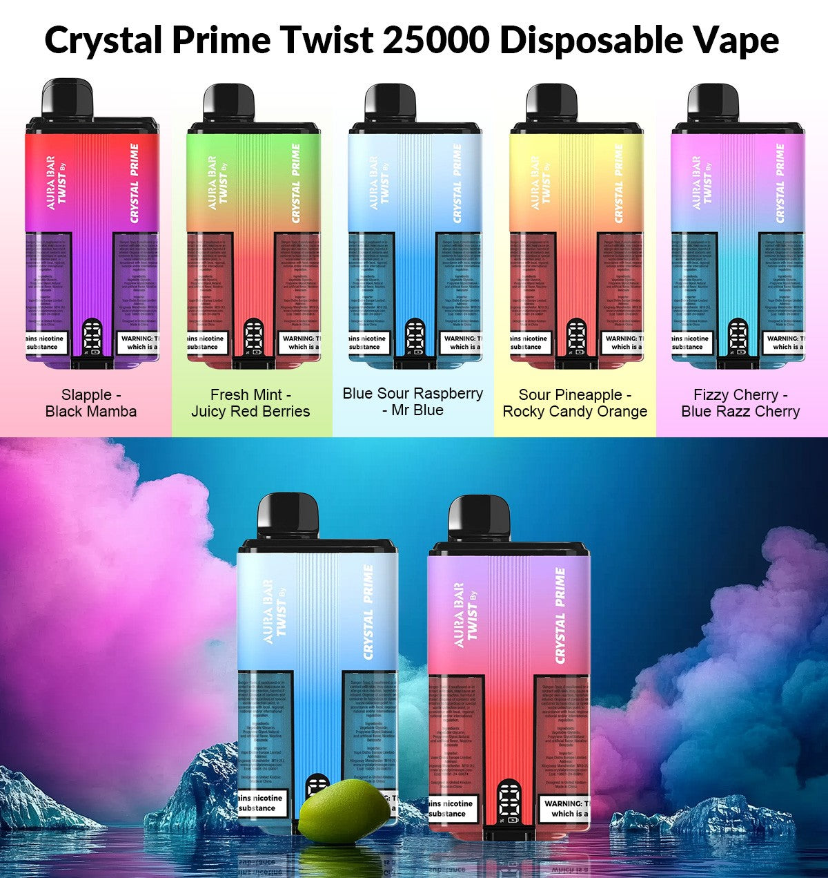 Crystal Prime Twist 25K Disposable Vape | Eazy Vapes