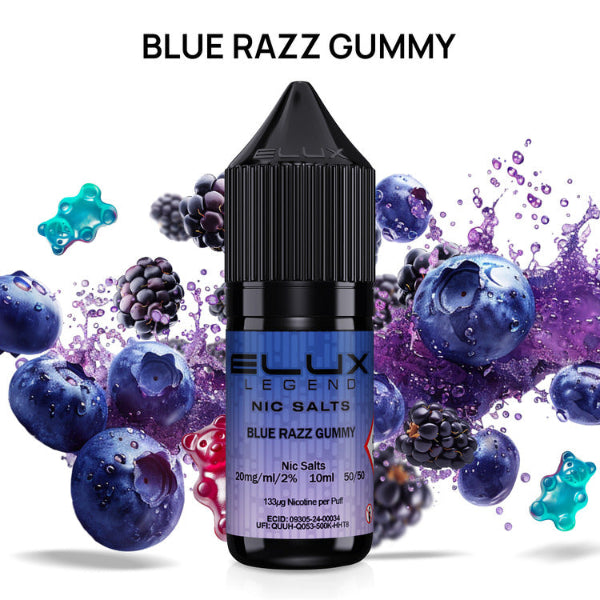 Elux Legend Nic Salt 10ml - Blue Razz Gummy