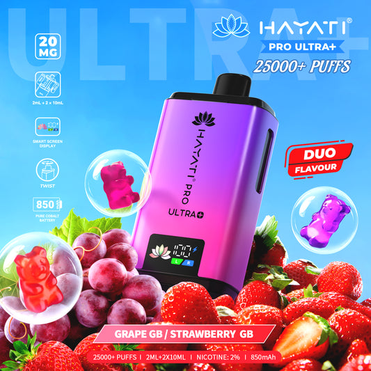 Hayati Pro Ultra+ 25K - Grape GB and Strawberry GB