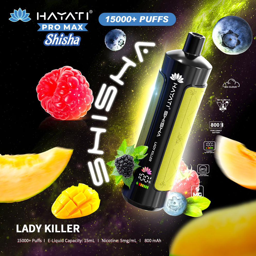 Hayati Pro Max Shisha 15,000 Puff Disposable Vape - Lady Killer