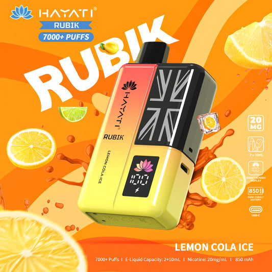 Hayati Rubik 7000+ Disposable Vape - Lemon Cola Ice