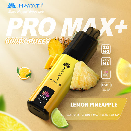 Hayati Pro Max+ 6000 Puffs - Lemon Pineapple