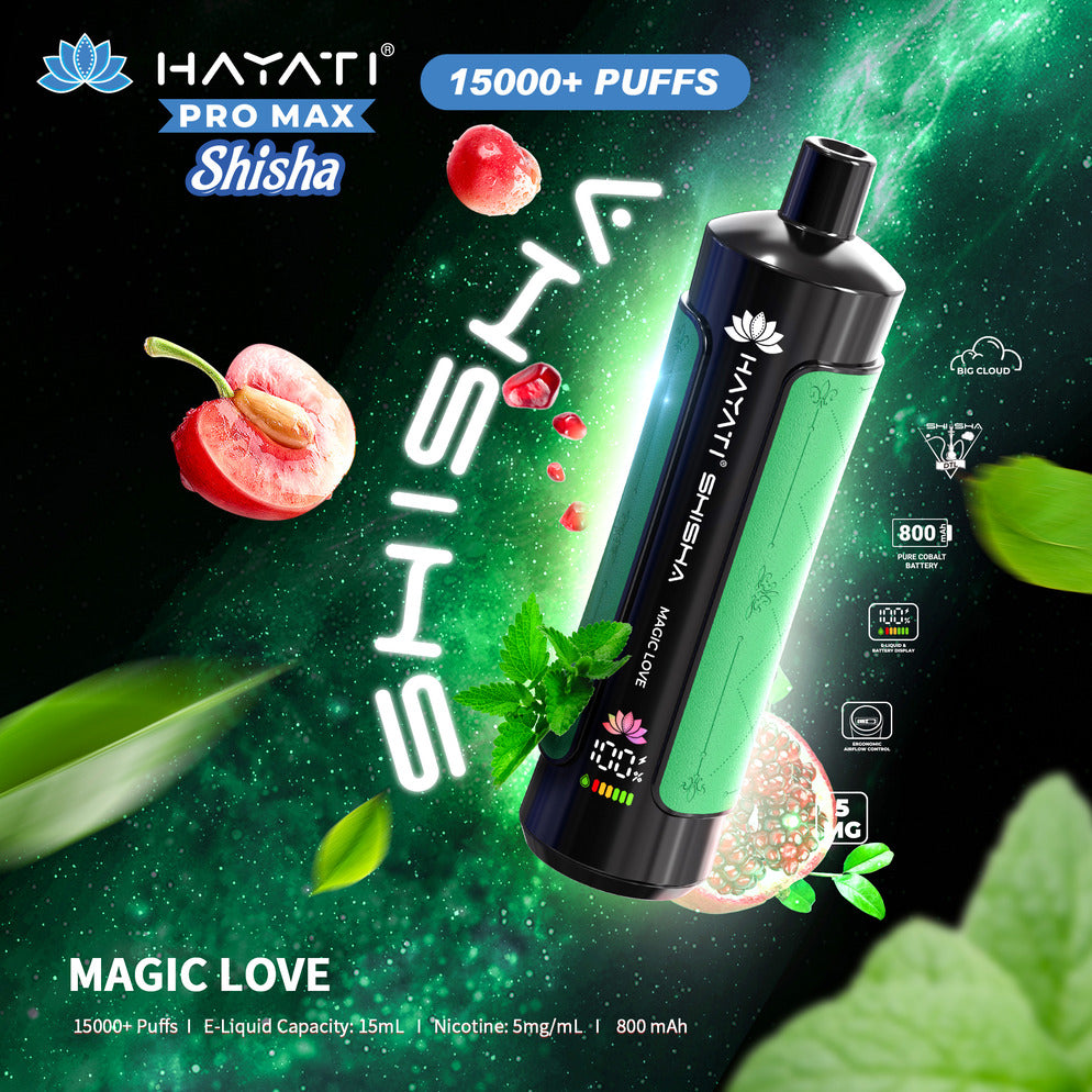 Hayati Pro Max Shisha 15,000 Puff Disposable Vape - Magic Love