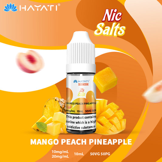 Hayati Pro Max Nic Salts E-Liquids - Mango Peach Pineapple