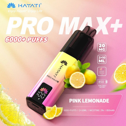 Hayati Pro Max+ 6000 Puffs - Pink Lemonade