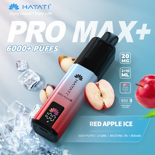 Hayati Pro Max+ 6000 Puffs - Red Apple Ice