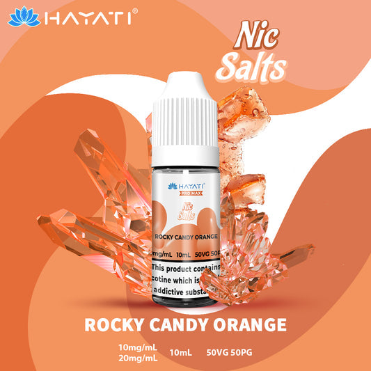 Hayati Pro Max Nic Salts E-Liquids - Rocky Candy Orange