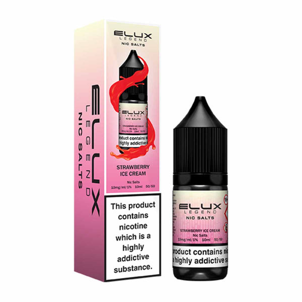 Elux Legend Nic Salt 10ml - Strawberry Ice Cream