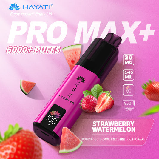 Hayati Pro Max+ 6000 Puffs - Strawberry Watermelon