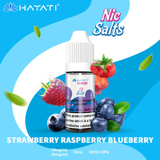 Hayati Pro Max Nic Salts E-Liquids - Strawberry Raspberry Blueberry