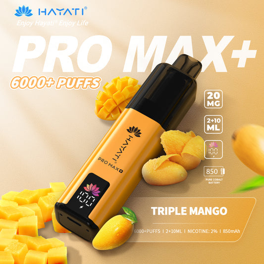 Hayati Pro Max+ 6000 Puffs - Triple Mango