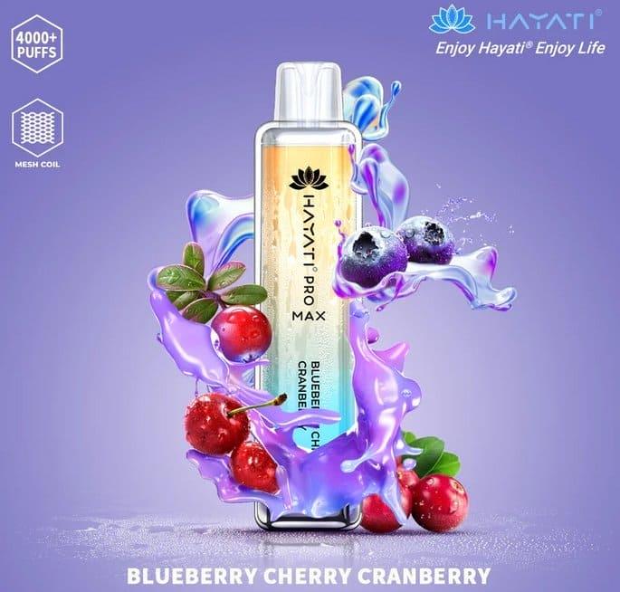 Hayati Pro Max 4000 Puffs - Blueberry Cherry Cranberry