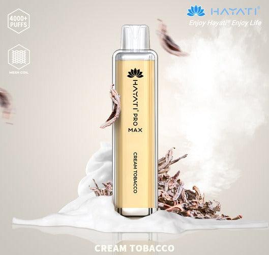 Hayati Pro Max 4000 Puffs - Cream Tobacco