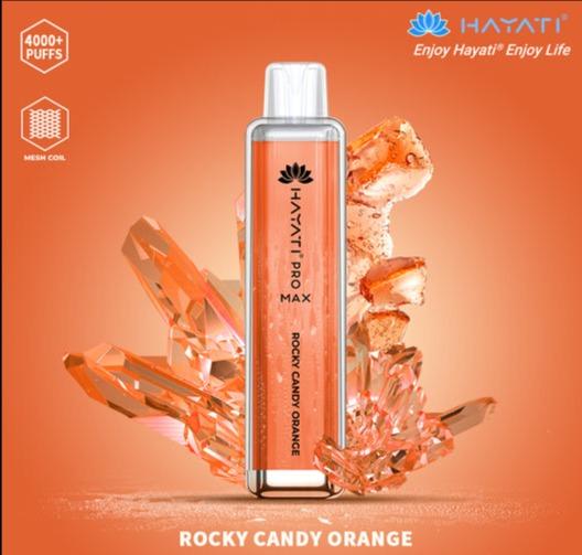 Hayati Pro Max 4000 Puffs - Rocky Candy Orange
