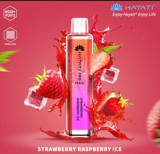 Hayati Pro Max 4000 Puffs - Strawberry Raspberry Ice