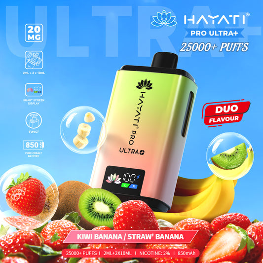 Hayati Pro Ultra+ 25K - Kiwi Banana and Straw'Banana