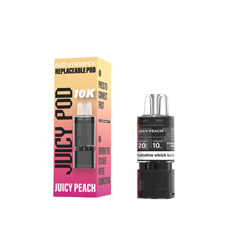 Juicy Pod Novamax 10K Replacement Prefilled Pods - Juicy Peach