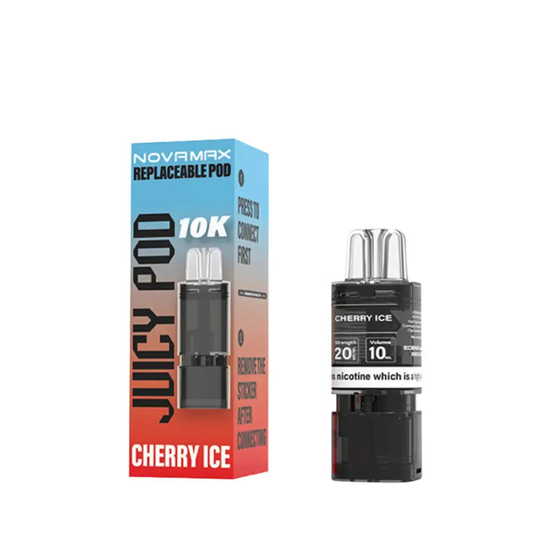 Juicy Pod Novamax 10K Replacement Prefilled Pods - Cherry Ice