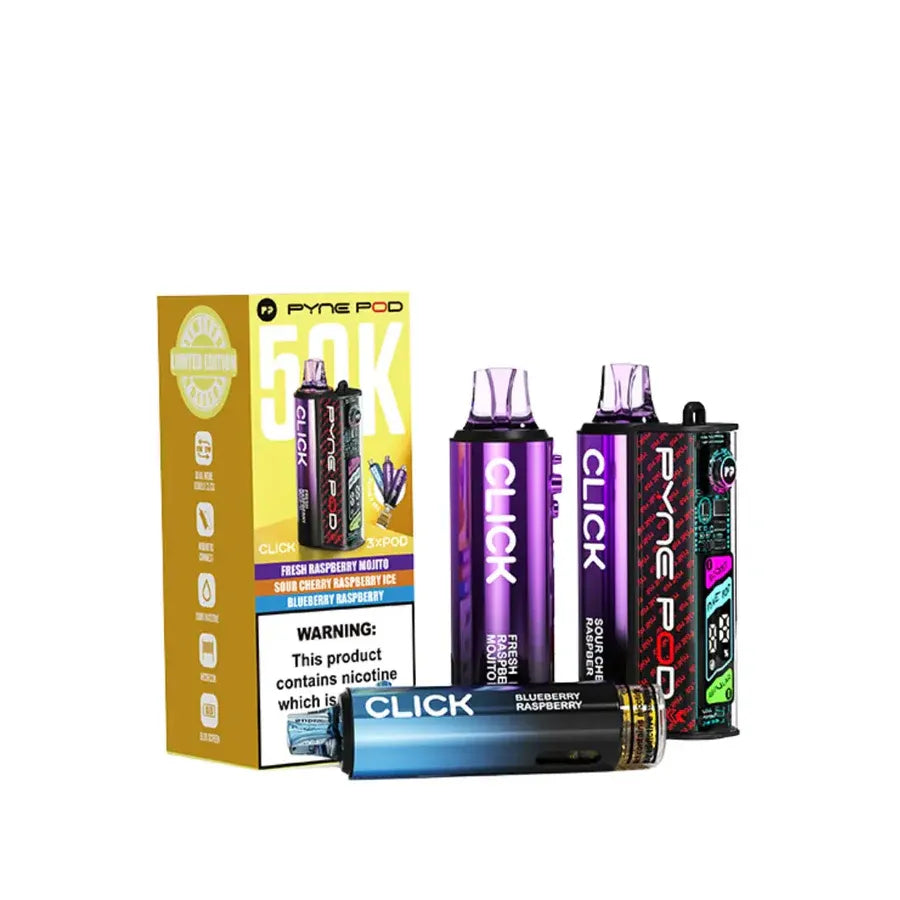Pyne Pod Click 50K Vape Kit - Raspberry Edition