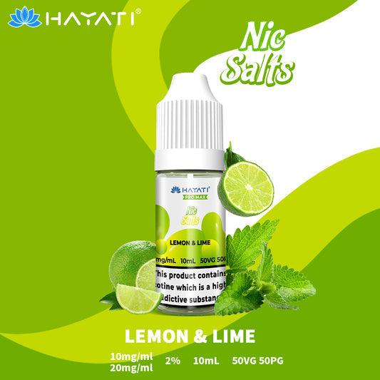 Hayati Pro Max Nic Salts E-Liquids - Lemon and Lime