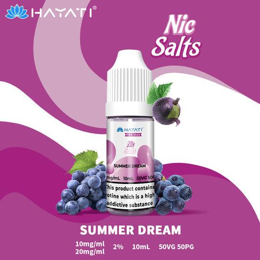 Hayati Pro Max Nic Salts E-Liquids - Summer Dream
