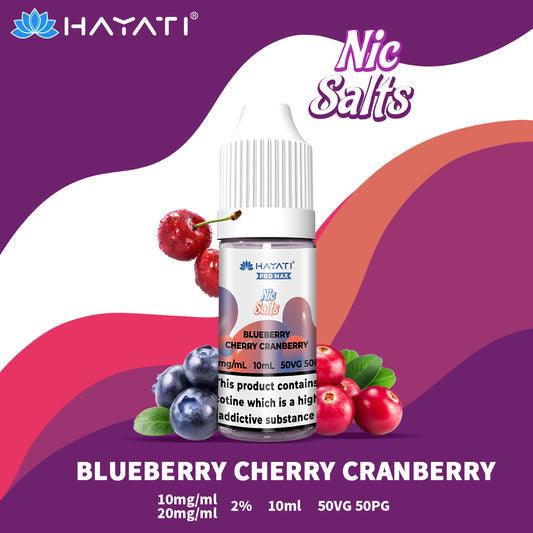Hayati Pro Max Nic Salts E-Liquids - Blueberry Cherry Cranberry