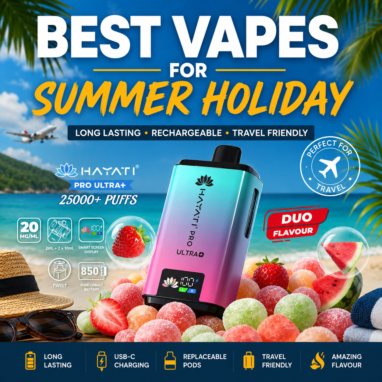Best Vapes for Summer Holiday 2026 – The Ultimate Travel Guide - Eazy Vapes
