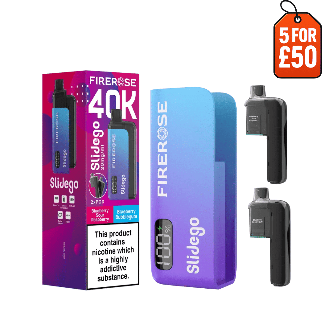 199 9 kubikmeter e zigarette SlideGo 40K Vape by Firerose – 40,000 Puffs