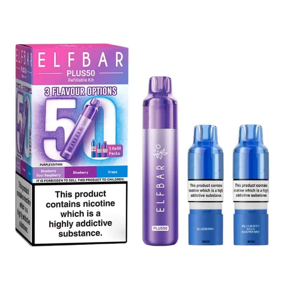 Elf Bar Plus 50 Kit | 50K Puffs & 15 Flavour Editions – Eazy Vapes