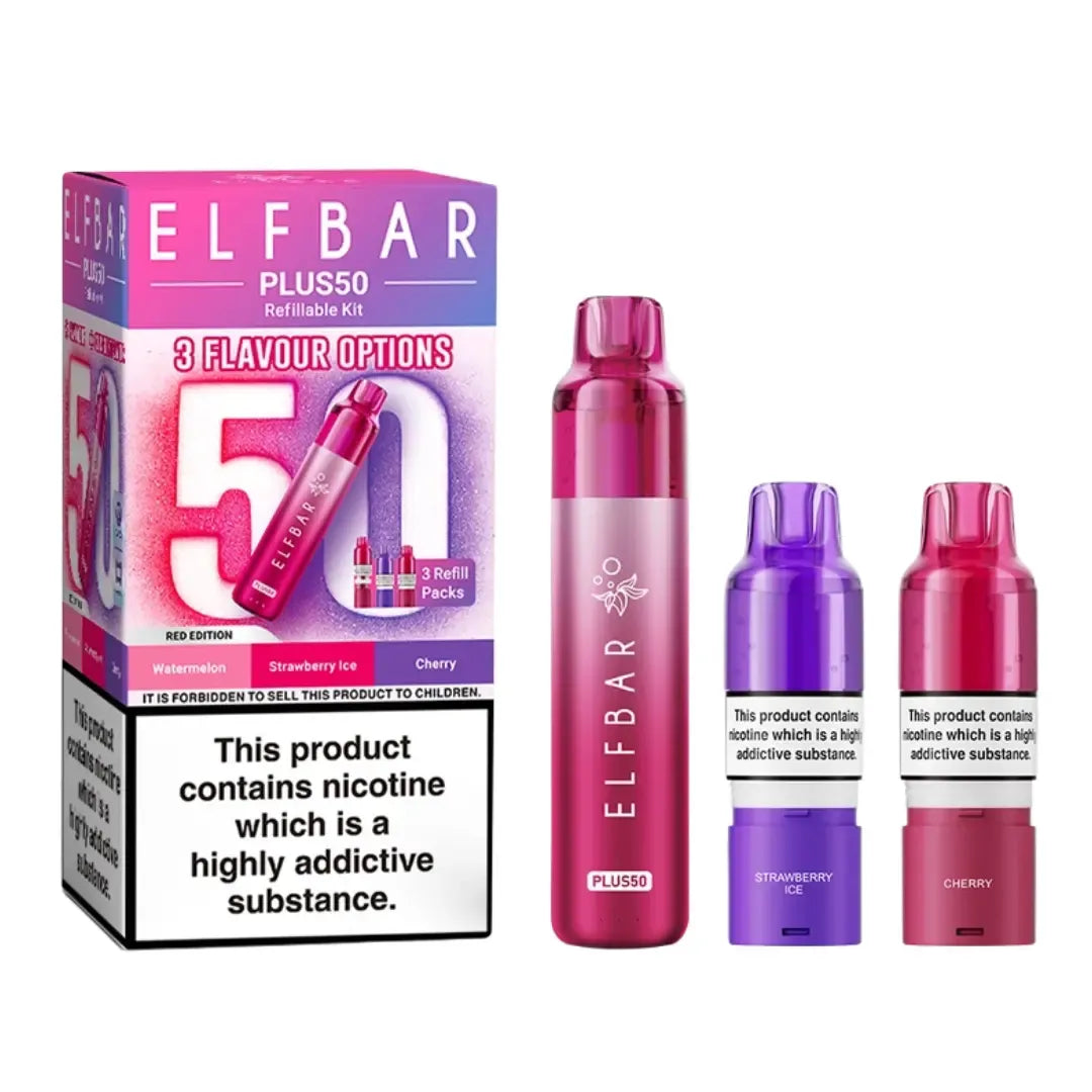 Elf Bar Plus 50 Kit | 50K Puffs & 15 Flavour Editions – Eazy Vapes