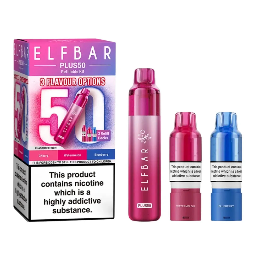 Elf Bar Plus 50 Kit | 50K Puffs & 15 Flavour Editions – Eazy Vapes