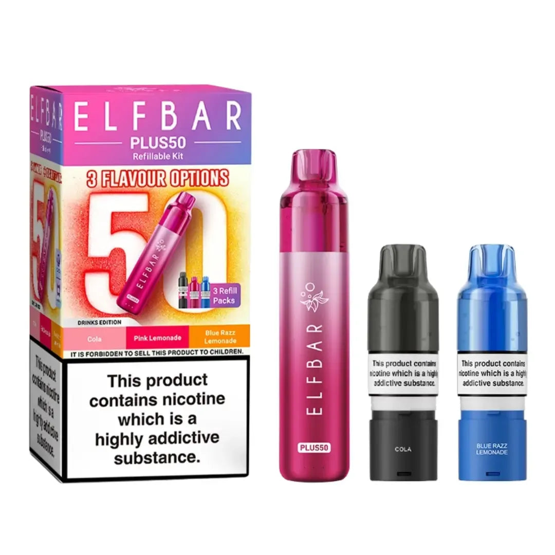 Elf Bar Plus 50 Kit | 50K Puffs & 15 Flavour Editions – Eazy Vapes
