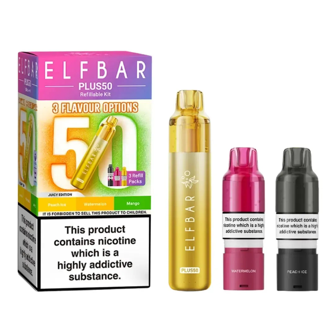 Elf Bar Plus 50 Kit | 50K Puffs & 15 Flavour Editions – Eazy Vapes