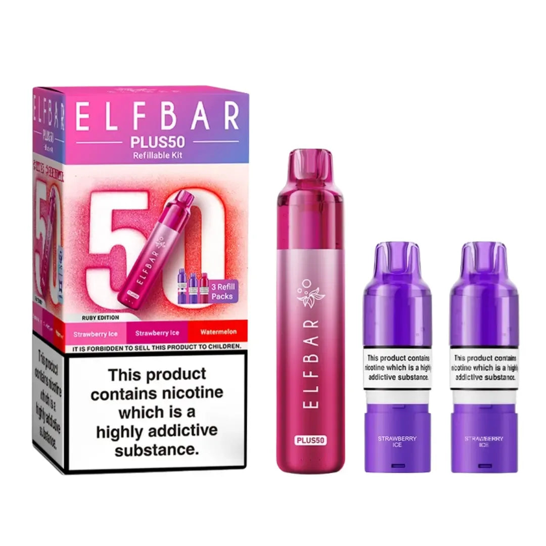 Elf Bar Plus 50 Kit | 50K Puffs & 15 Flavour Editions – Eazy Vapes