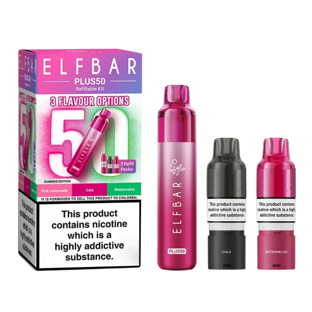Elf Bar Plus 50 Kit | 50K Puffs & 15 Flavour Editions – Eazy Vapes