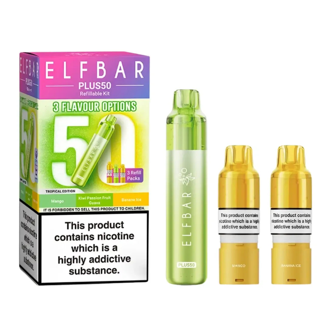 Elf Bar Plus 50 Kit | 50K Puffs & 15 Flavour Editions – Eazy Vapes