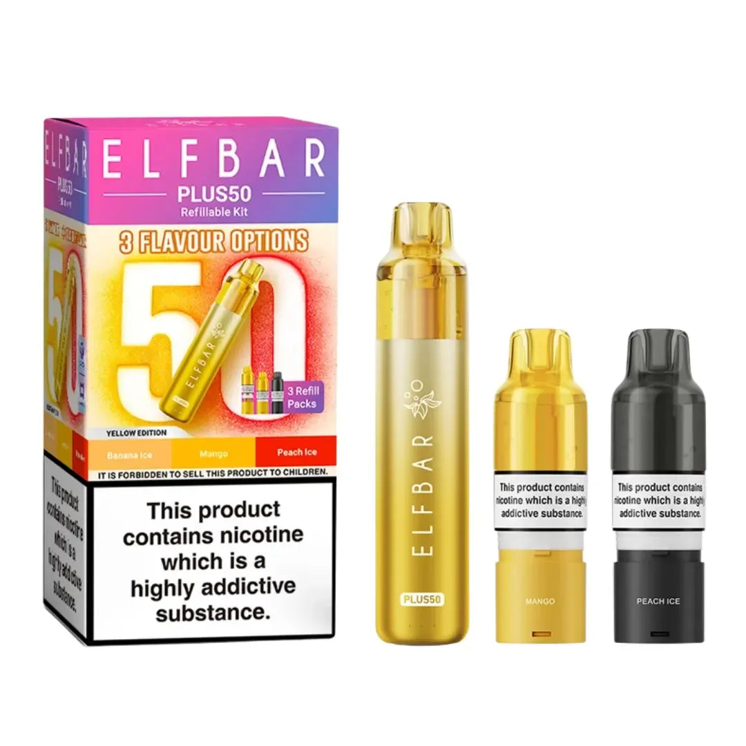 Elf Bar Plus 50 Kit | 50K Puffs & 15 Flavour Editions – Eazy Vapes
