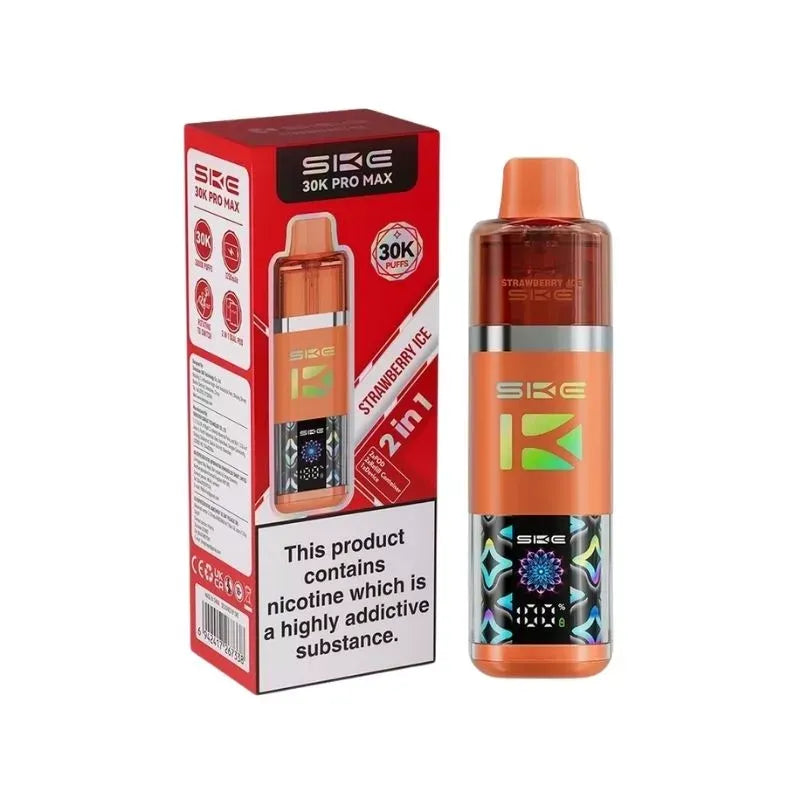 SKE Pro Max 30K Strawberry Ice sweet fruity flavour vape