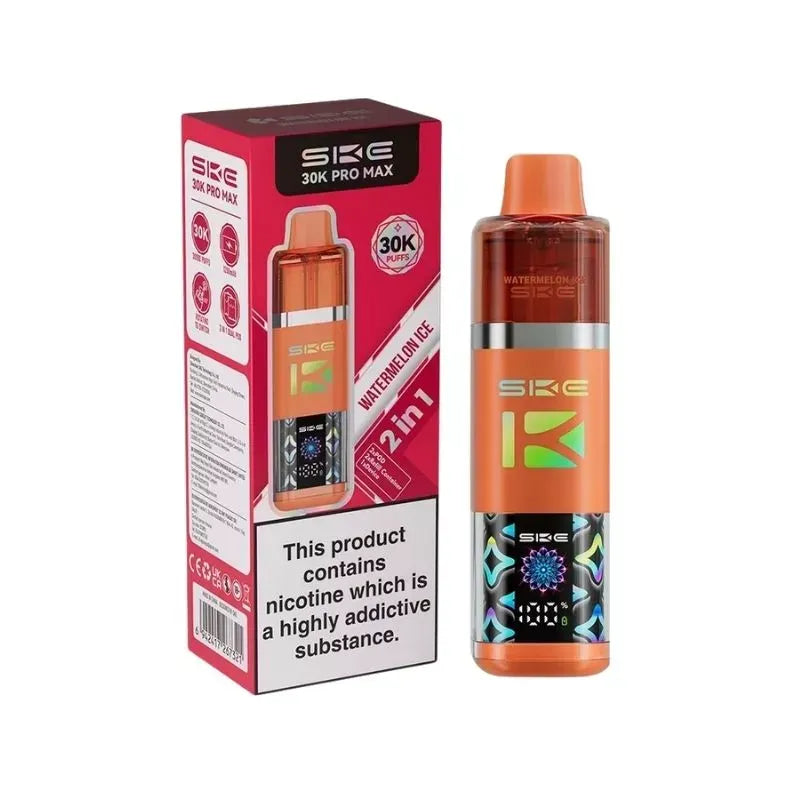 SKE Pro Max 30K Watermelon Ice pod with cool menthol