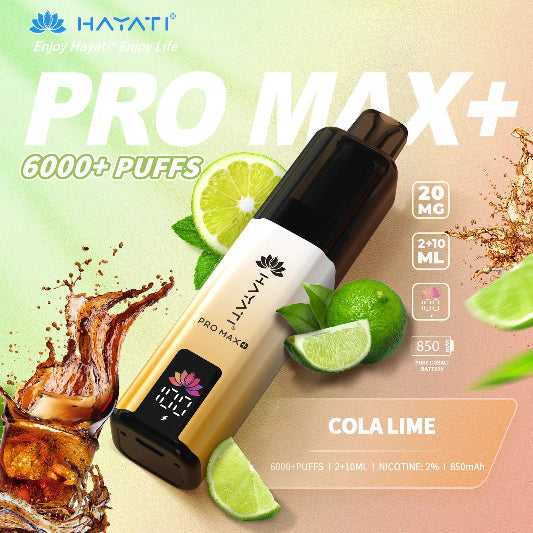 Hayati Pro Max+ 6000 Puffs - Cola Lime
