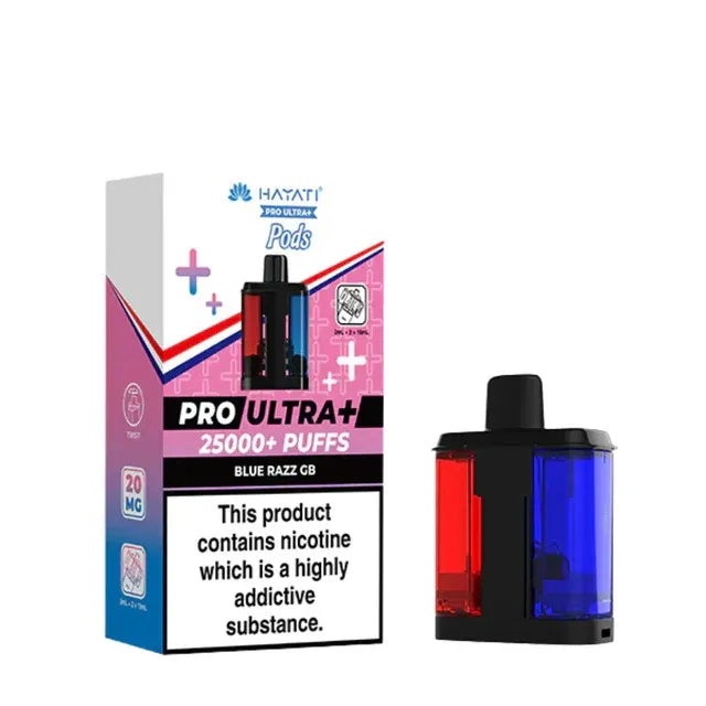 Hayati Pro Ultra Plus 25K Replacement Pods - Blue Razz GB
