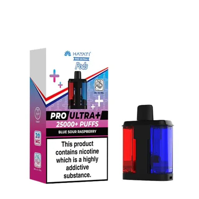 Hayati Pro Ultra Plus 25K Replacement Pods - Blue Sour Raspberry